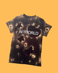Survivor Collection Gold Rush one-of-one hand-bleached streetwear tee, design #002