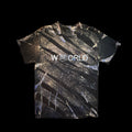 Survivor Collection Crimson Fracture one-of-one hand-bleached streetwear tee, design #001
