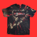 Survivor Collection Blood Orbit one-of-one hand-bleached streetwear tee, design #004
